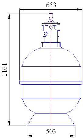 Фильтр для бассейна (600мм) (верх. подсоед.) Kripsol GRANADA GT606